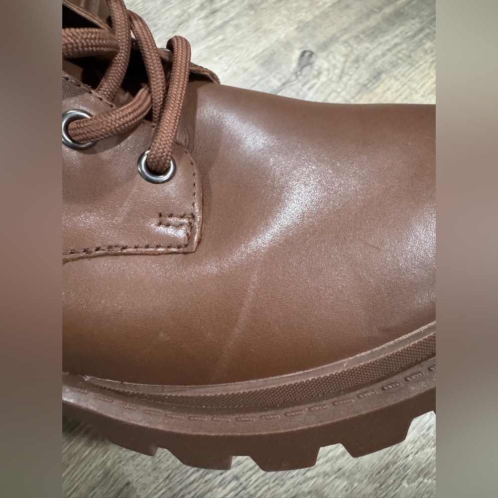 Coach City Sole Side Zip Lace Up Monogram Signature C Boots- Brown, Men’s 8D - Picture 11 of 12